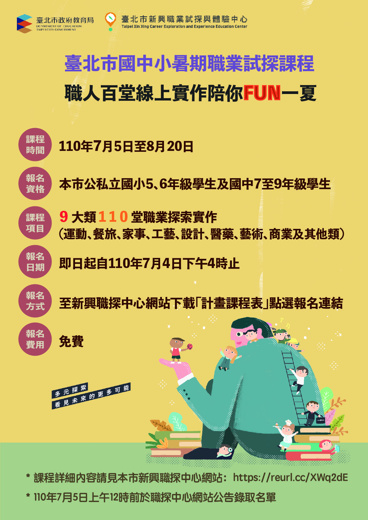 台北市國中小暑期職業試探課程